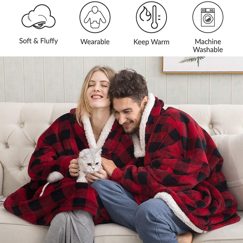 Oversized cozy hoodie blanket - Hat Daddys 