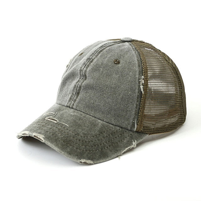 Faded Demin Cap (ponytail) - Hat Daddys 