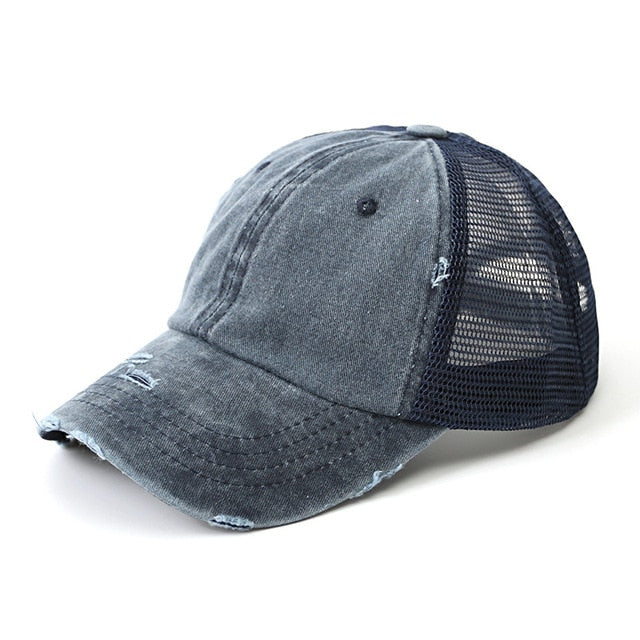 Faded Demin Cap (ponytail) - Hat Daddys 