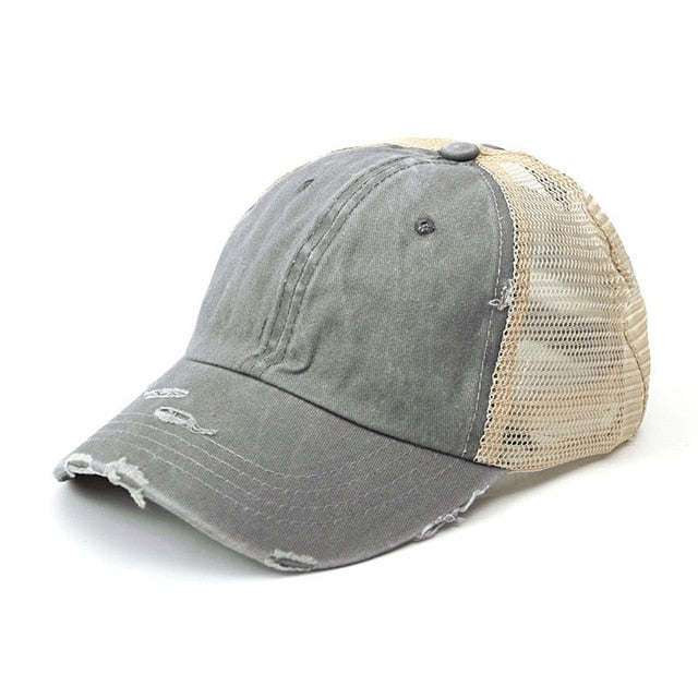 Faded Demin Cap (ponytail) - Hat Daddys 