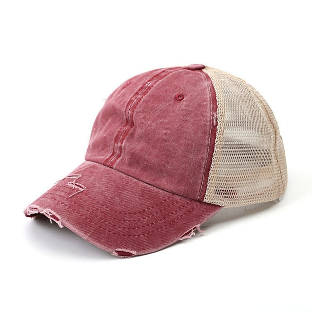 Faded Demin Cap (ponytail) - Hat Daddys 