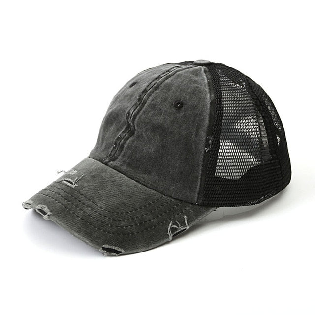 Faded Demin Cap (ponytail) - Hat Daddys 