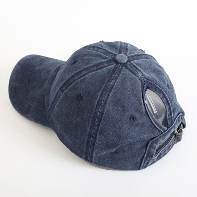 Faded Demin Cap (ponytail) - Hat Daddys 